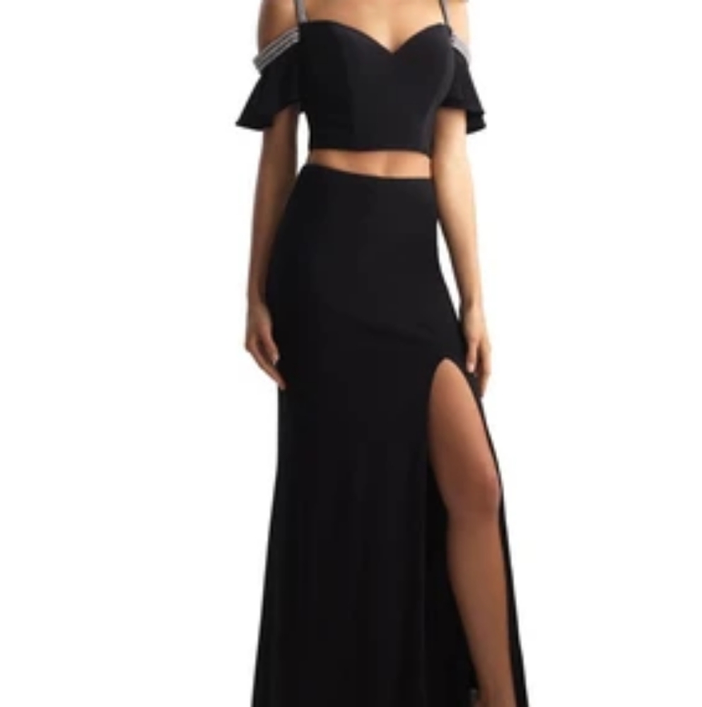 🥰PROM IS COMING!!  blue 2 piece dress - Picture 2 of 8